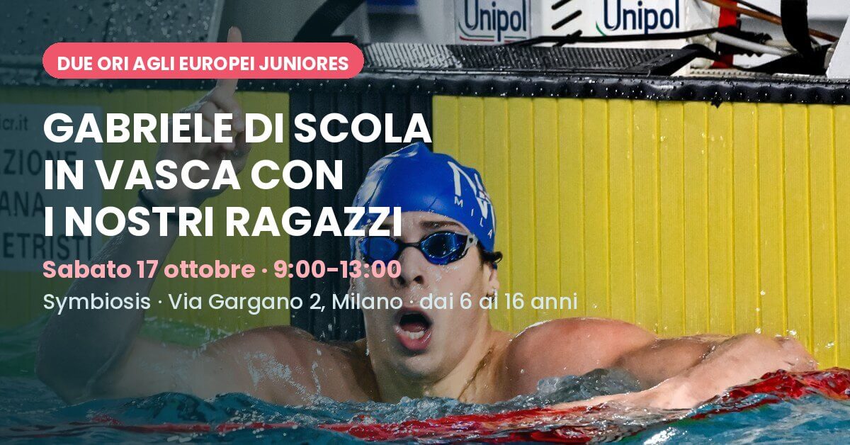 Gabriele Di Scola in vasca con i ragazzi Nexus, 17 ottobre 2026 a Symbiosis Milano